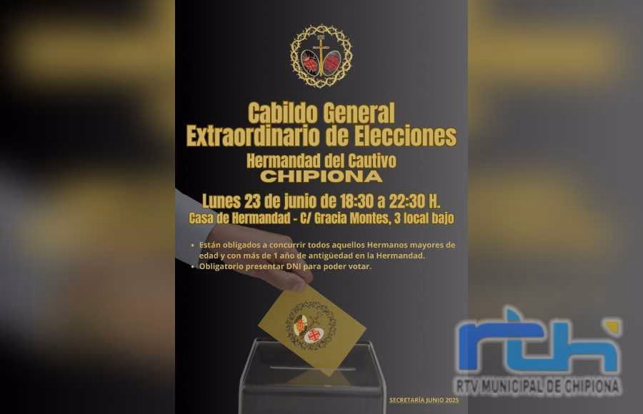 La Hermandad del Cautivo celebrará Cabildo de Elecciones el 23 de junio con la única candidatura de Juan Luis Acuña