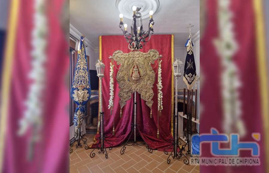 Todo dispuesto para la presentación esta tarde del Simpecado de Chipiona ante la Virgen del Rocío