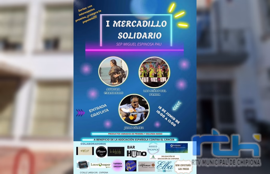 El Centro de Adultos de Chipiona realiza mañana un mercadillo solidario a beneficio de la Asociación contra el cáncer