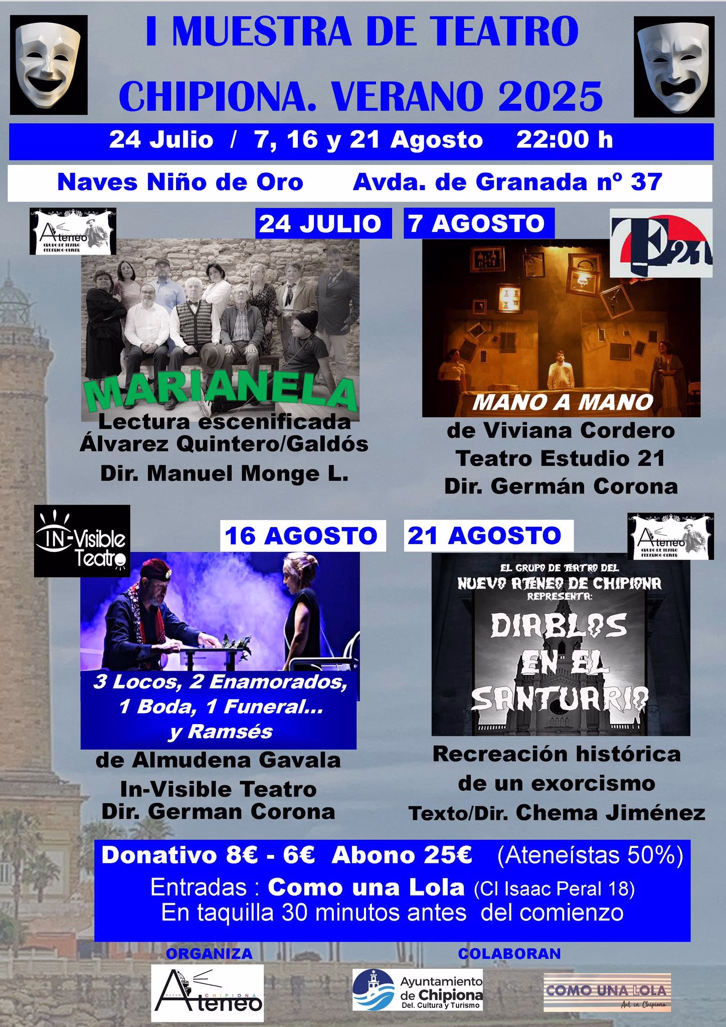 Este jueves arranca la primera edición de una muestra de teatro para el verano chipionero