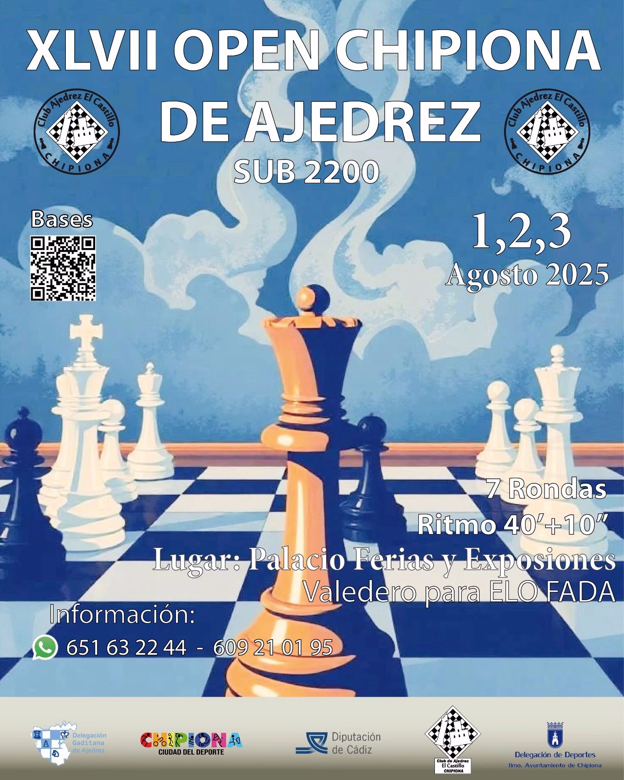 El histórico Open Chipiona de Ajedrez arrancará este viernes y ya cuenta con casi 40 personas inscritas