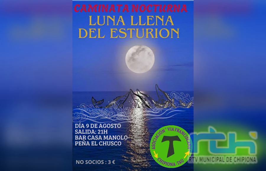 La Asociación Vía Franciscana TAU convoca este sábado a su caminata nocturna de la luna de agosto