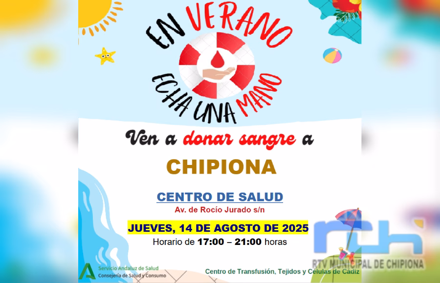 El próximo jueves vuelve a Chipiona la campaña de verano de donación de sangre