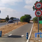 Tano Guzmán agradece la prontitud en los trabajos de reparación y mantenimiento del carril bici en carretera de Munive