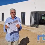 Luis Mario Aparcero supervisa las obras del Centro Municipal de Atención Animal que se está construyendo en la zona del Abulagar