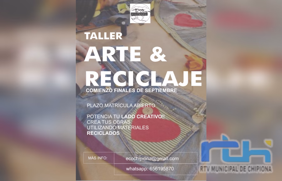 La asociación Ecochipiona lanza un taller de arte y reciclaje que se realizará en octubre