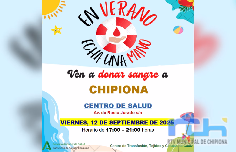 El próximo viernes vuelve a Chipiona la campaña de verano de donación de sangre