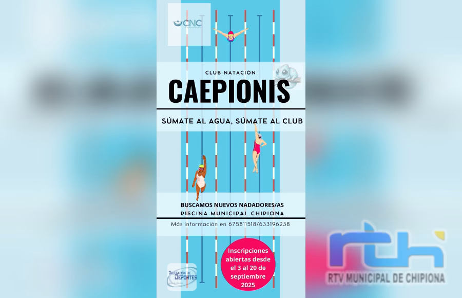 El Club de Natación Caepionis abre el periodo de inscripciones para la nueva temporada