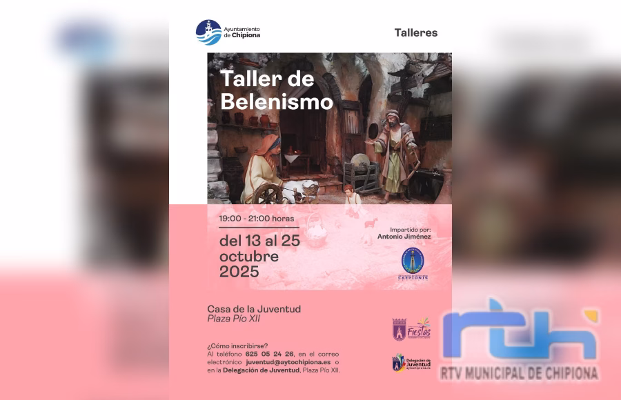 El viernes 10 de octubre último día de inscripciones para participar en el taller de belenismo que se imparte del 13 al 25 de octubre