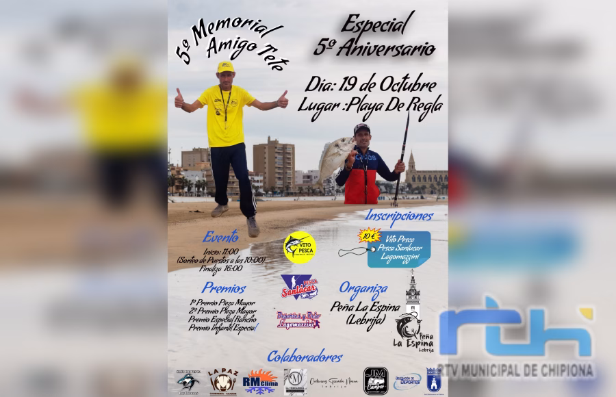El Club de Pesca ‘Los Ruames’ y la peña ‘La Espina’ convocan el V concurso de pesca Memorial Amigo Tete