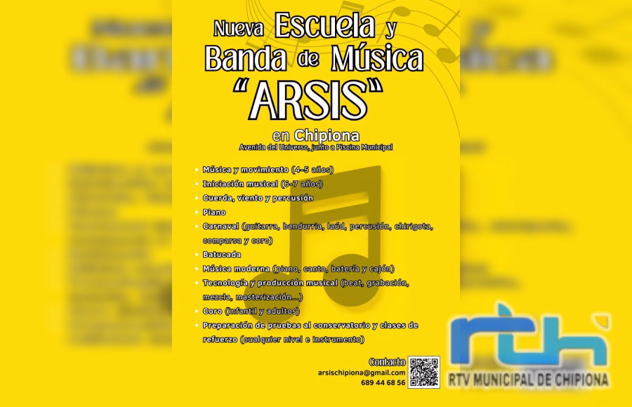 Chipiona estrena nueva escuela de música impulsada por la asociación Arsis