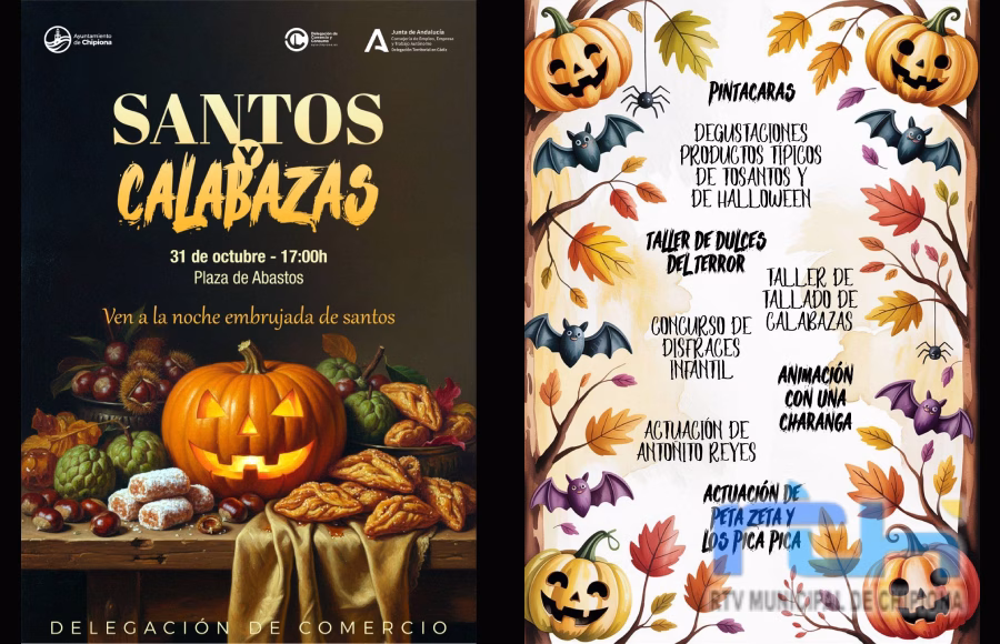 Comercio organiza ‘Santos y Calabazas’ el 31 de octubre, una fiesta llena de actividades y música en la Plaza de Abastos de Chipiona