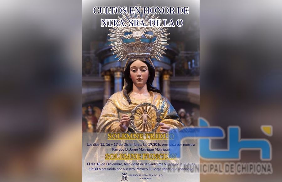 La Parroquia Nuestra Señora de la O presenta el programa de cultos en honor a su titular