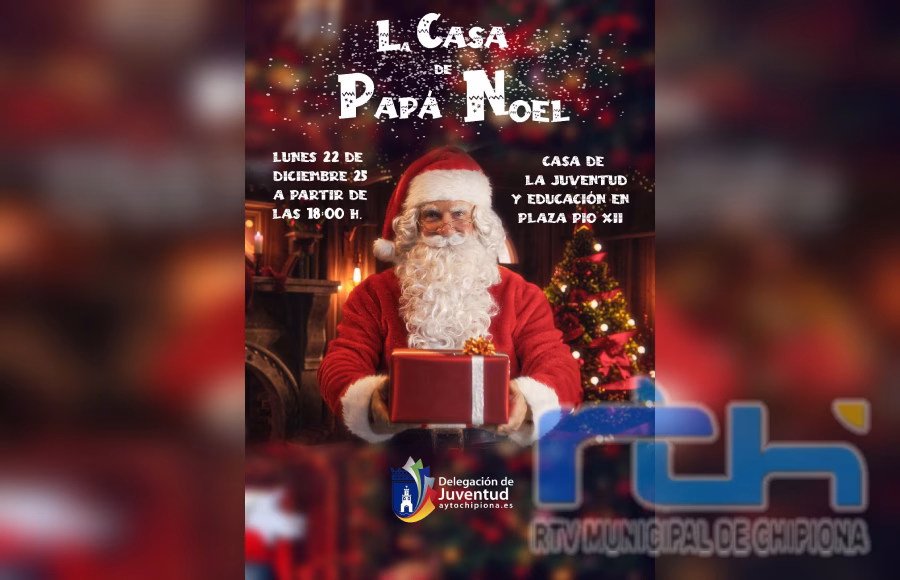 Chipiona se llena el lunes de magia e ilusión navideña con la Casa de Papa Noel
