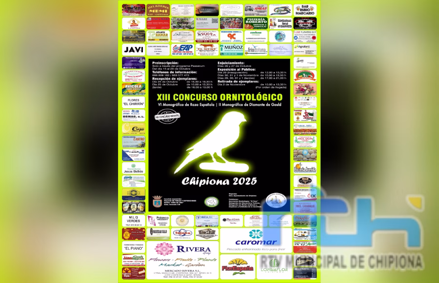 El domingo se entregan los premios del concurso ornitológico que tuvo lugar en Chipiona del 24 de octubre al 2 de noviembre