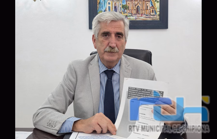 Luis Mario Aparcero informa de la adjudicación de las obras para el soterramiento de pluviales y arreglo de acerados en avda. de la Estación