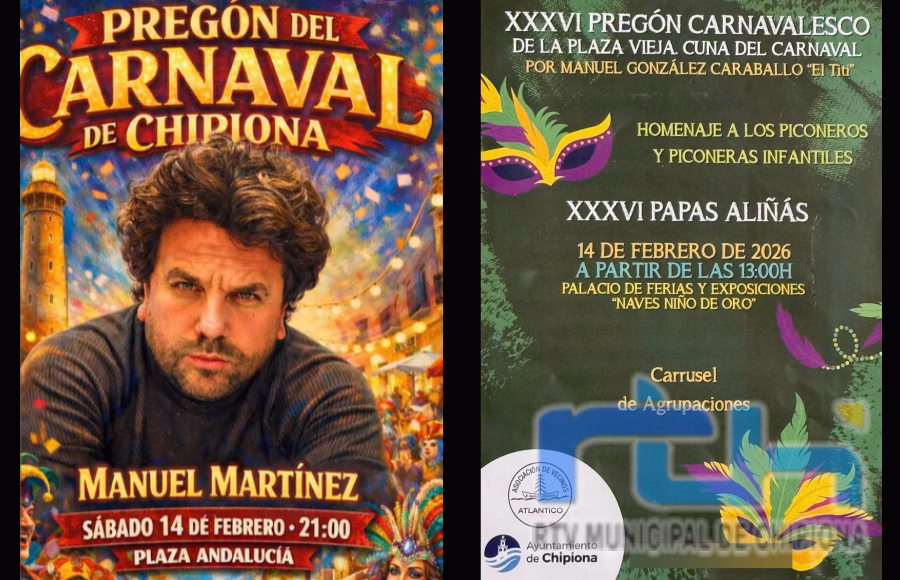 El carnaval de Chipiona se prepara para un gran fin de semana de Pregón, Coronación y fiesta en la calle