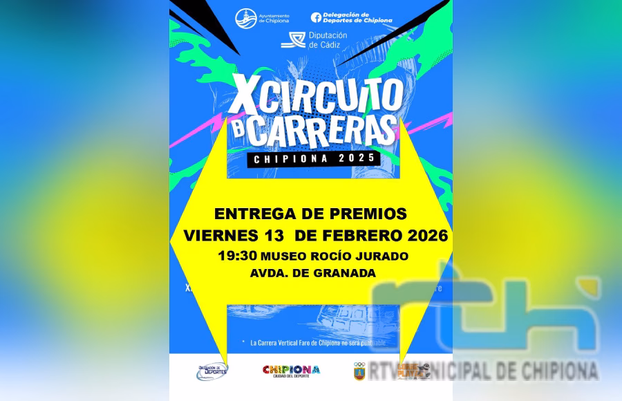 Esta tarde tiene lugar la entrega de premios del Circuito de Carreras de Chipiona 2025