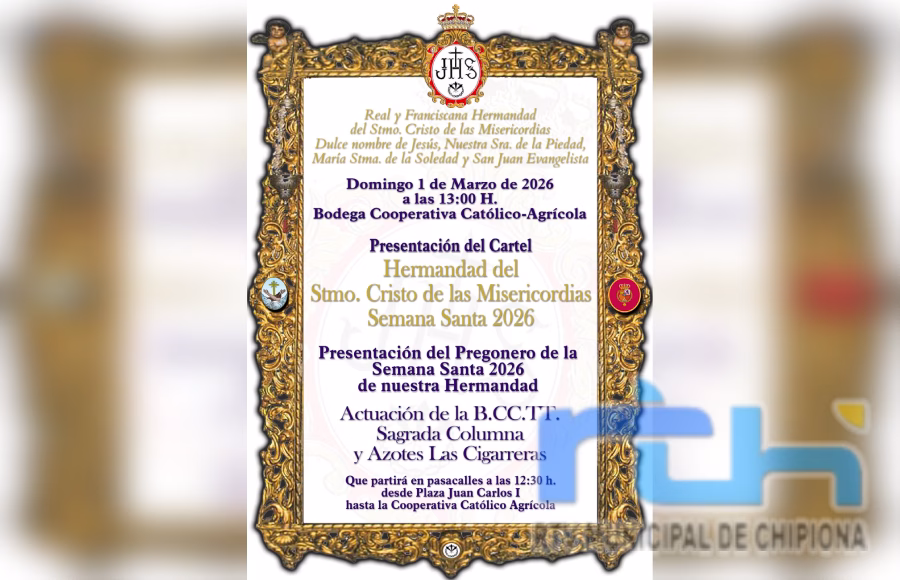 La Hermandad del Cristo de las Misericordias presenta el domingo su cartel obra de José Blanco y a su pregonero, Antonio Peña Izquierdo