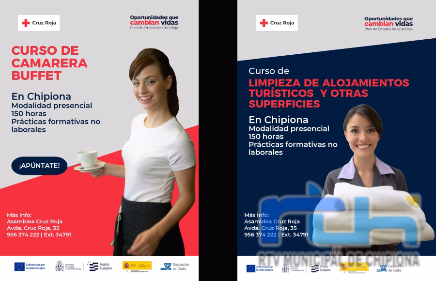 Aún quedan plazas disponibles en dos cursos de Cruz Roja para mujeres desempleadas