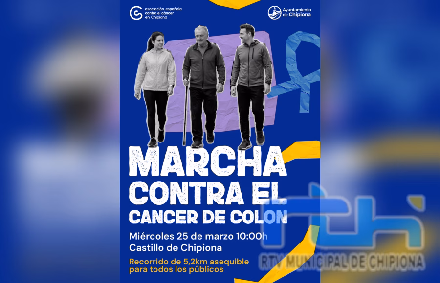 Chipiona acogerá el 25 de marzo una marcha popular para concienciar sobre el cáncer de colon