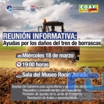 Esta tarde tiene lugar en Chipiona una reunión informativa sobre los daños de las borrascas para agricultores y ganaderos
