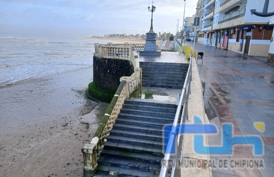 Chipiona recibirá el 100% de las ayudas estatales por los daños del temporal de febrero