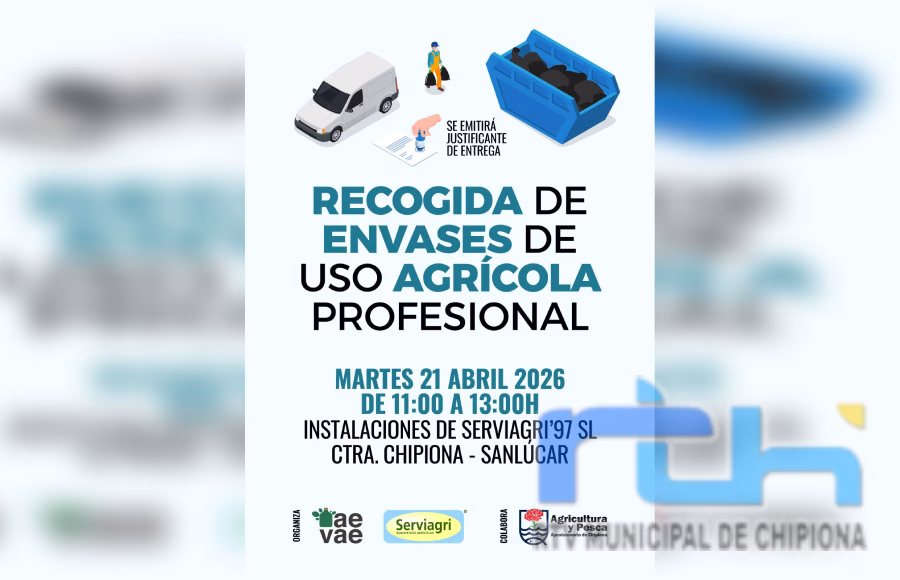 Mañana tendrá lugar en Chipiona una nueva recogida de envases de uso agrícola profesional