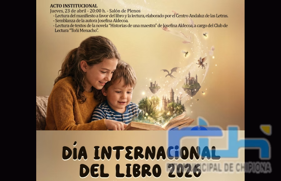 Esta tarde tiene lugar el acto institucional del Día Internacional del Libro en Chipiona