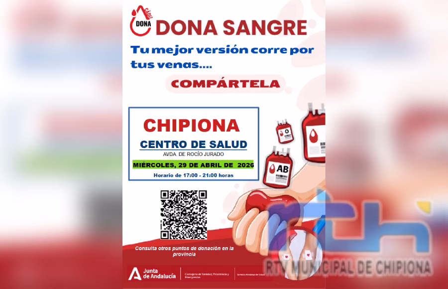 Convocan una nueva donación colectiva de sangre en Chipiona para el 29 de abril