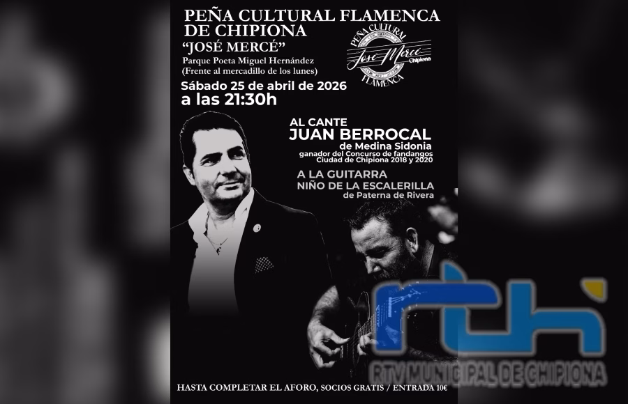 La Peña José Mercé ofrece este sábado un recital de cante de Juan Berrocal