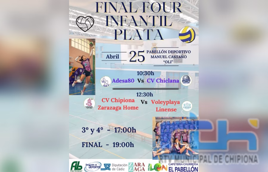 El equipo infantil femenino del Club Voleibol Chipiona juega mañana la Final Four Femenina Plata que se disputa en la localidad