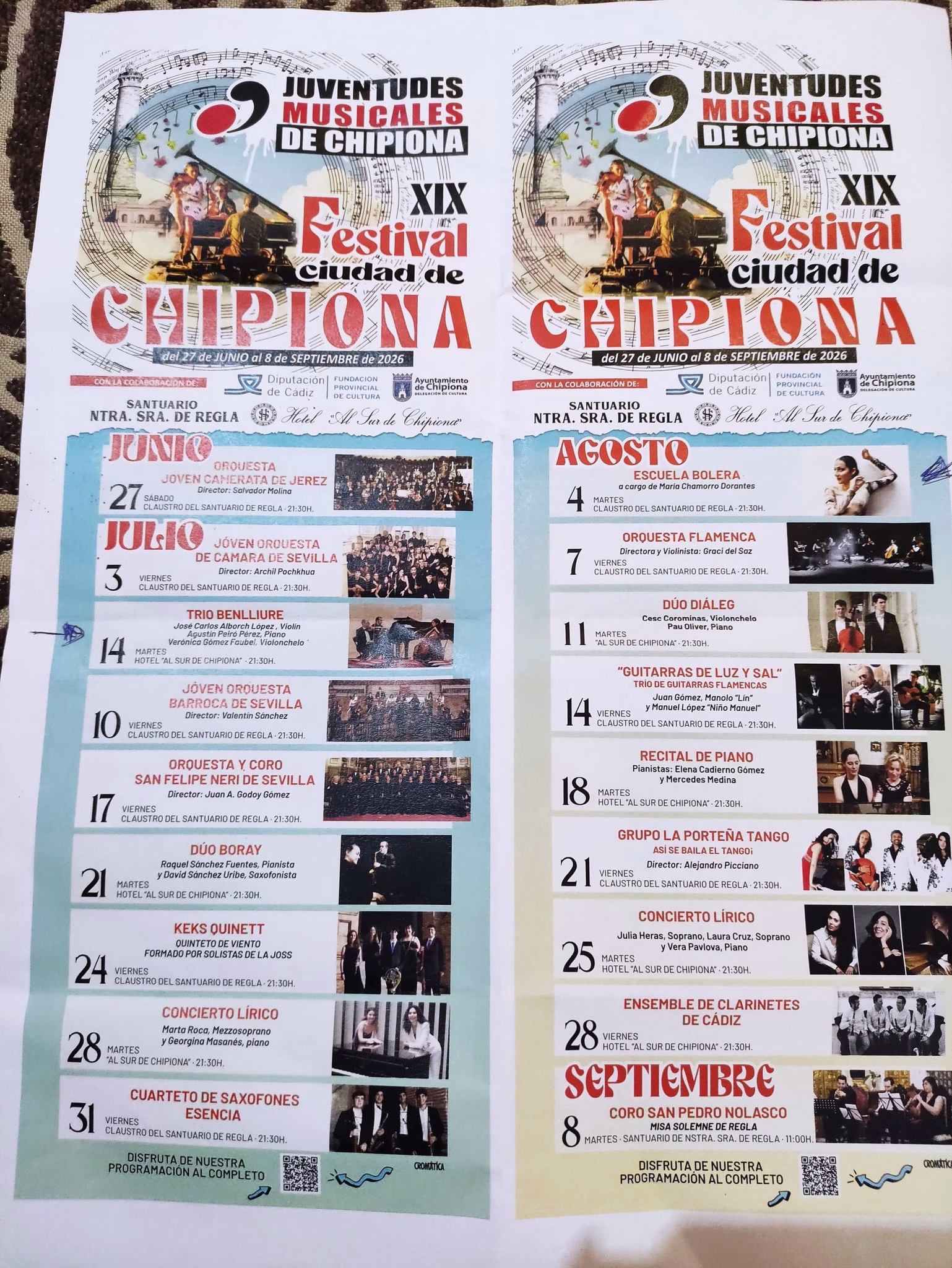 Juventudes Musicales lanza la programación del Festival de Música Ciudad de Chipiona