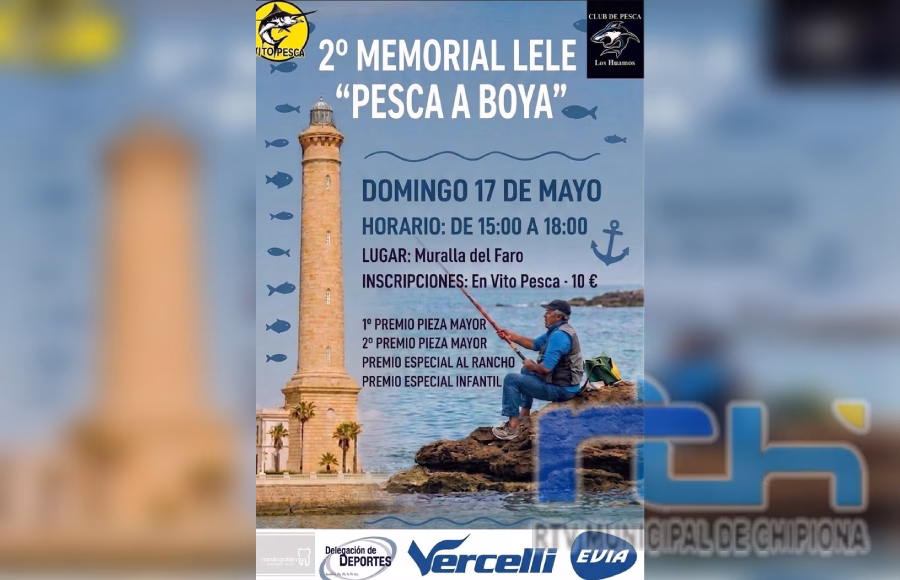 Abiertas las inscripciones para la celebración en Chipiona del segundo concurso de pesca a boya Memorial Lele