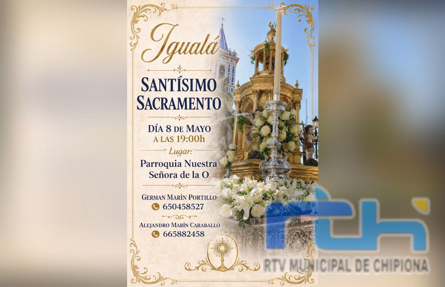 El viernes tendrá lugar la ‘igualá’ del paso del Corpus Christi en Chipiona