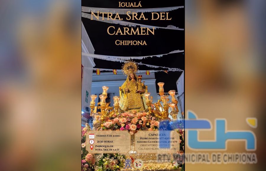 Convocada la ‘igualá’ del paso de la Virgen del Carmen de Chipiona