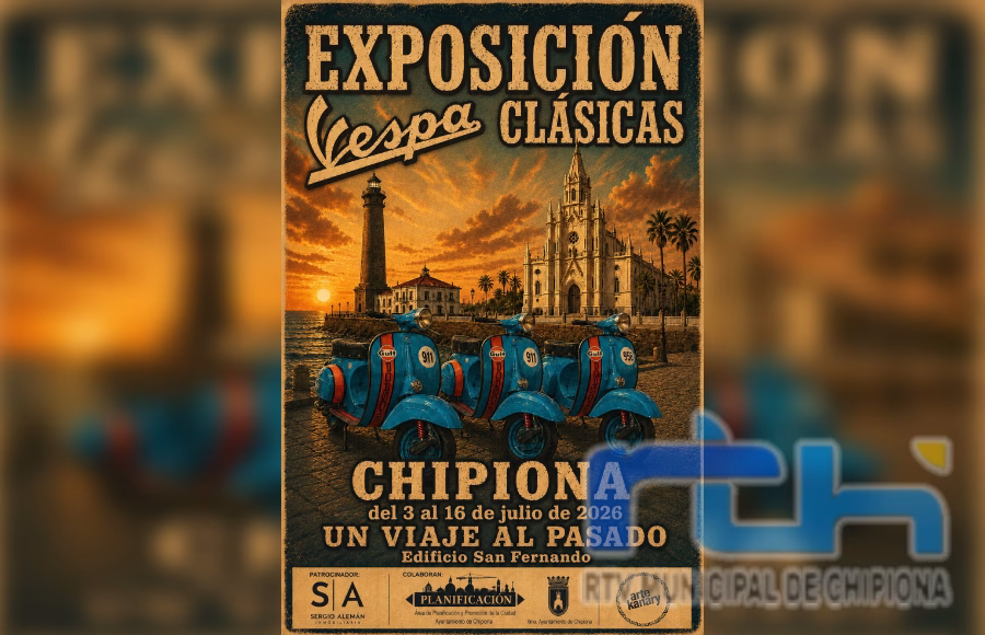 Chipiona volverá a viajar al pasado este verano con la exposición Vespa Clásica