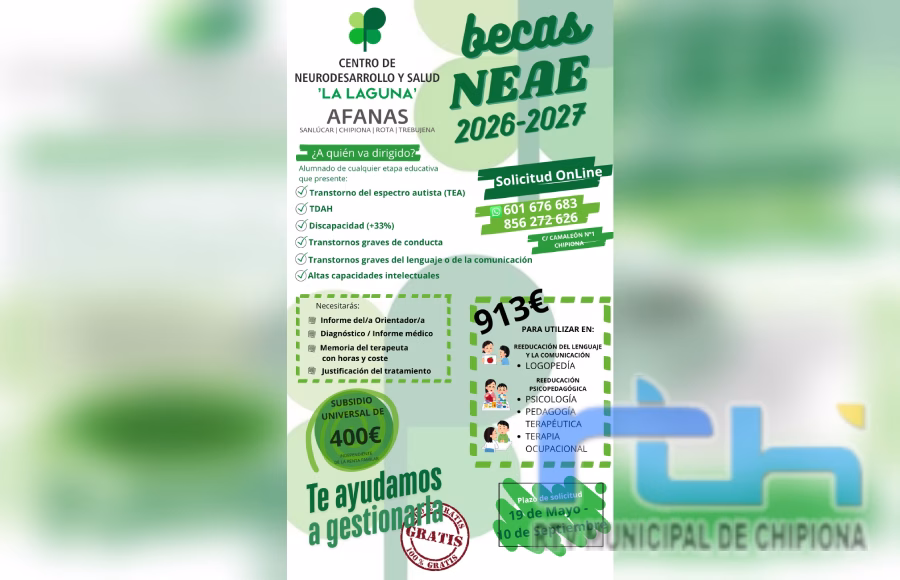 El CNS La Laguna de AFANAS ofrece apoyo gratuito para tramitar las becas para alumnado con necesidades de apoyo educativo