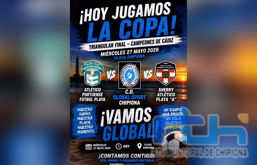 Esta tarde se disputa en Chipiona un triangular final de la Copa de Cádiz de fútbol playa alevín masculino