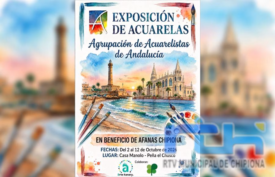 La Agrupación de Acuarelistas de Andalucía realizará en Chipiona una exposición en el mes de octubre a beneficio de Afanas