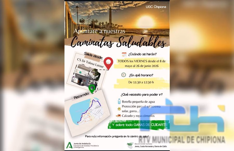 Mañana vuelven las caminatas saludables del Centro de Salud de Chipiona que tratan de fomentar hábitos de vida activa