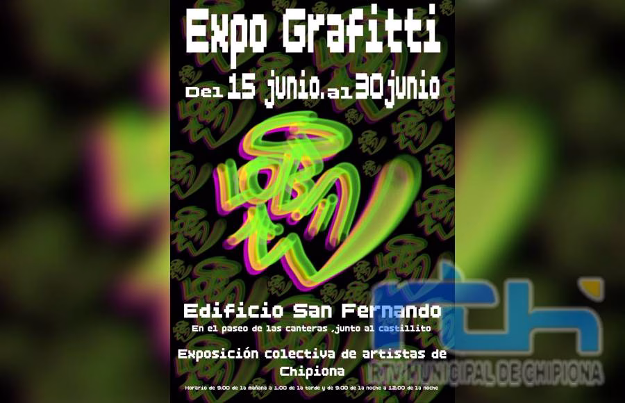 El Edificio San Fernando acoge del 15 al 30 de junio la exposición colectiva ‘Expo Grafitti’ con artistas de Chipiona
