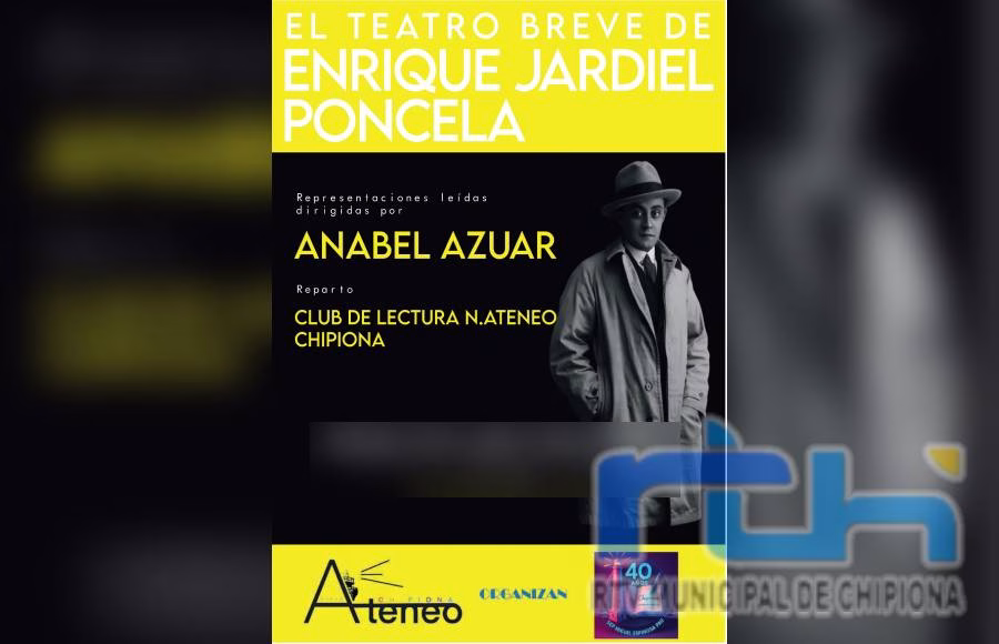 Nuevo Ateneo de Chipiona acerca el teatro breve de Enrique Jardiel Poncela al público con una representación el viernes 19 de junio