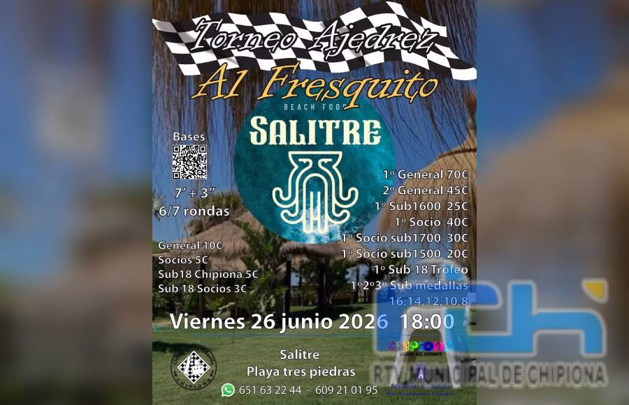 Vuelven los torneos Al Fresquito del Club de Ajedrez de Chipiona
