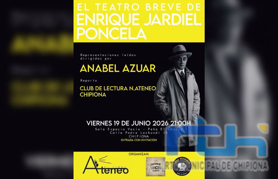 Nuevo Ateneo de Chipiona acerca esta tarde el teatro breve de Enrique Jardiel Poncela con una representación en la sala Espacio Vacío