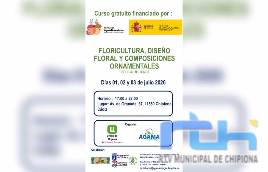 Ofertan un curso gratuito de floricultura y diseño floral dirigido especialmente a mujeres