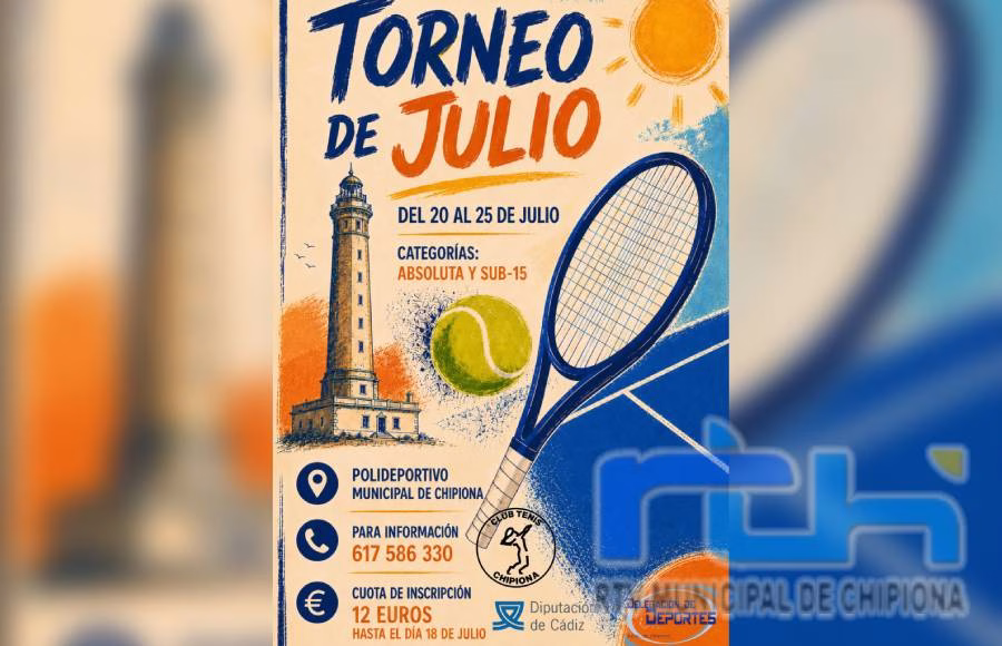 El Club Tenis Chipiona abre las inscripciones para su torneo del mes de julio