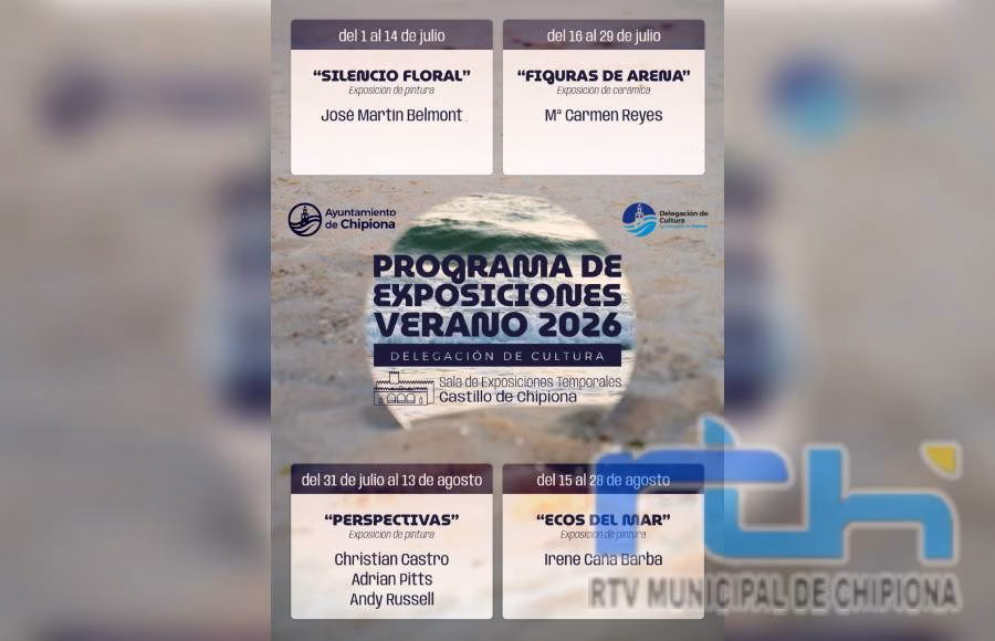 El 1 de julio arranca el programa de exposiciones de verano de la Delegación de Cultura en Chipiona