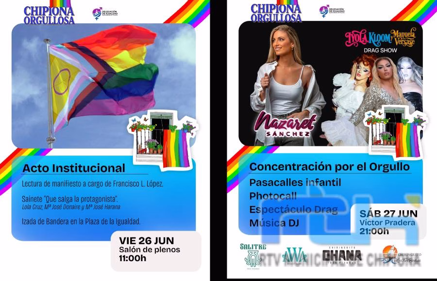 Todo dispuesto para la conmemoración del Día del Orgullo LGTBIQ+ en Chipiona