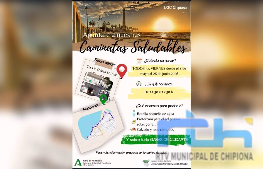 Mañana concluyen las caminatas saludables del Centro de Salud de Chipiona que tratan de fomentar hábitos de vida activa